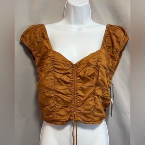 Japna rust colored‎ cropped top Sz Large